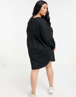 asos curve black dress