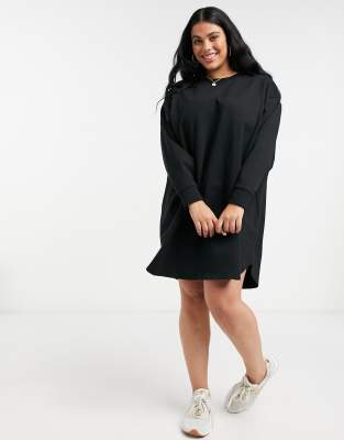 asos curve black dress