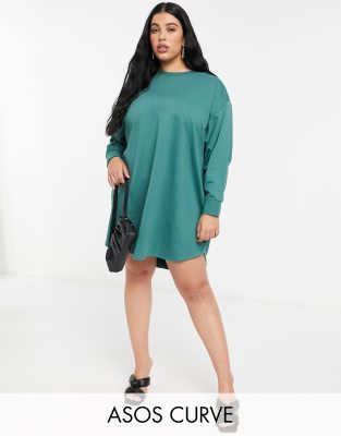 fitted sweatshirt dress