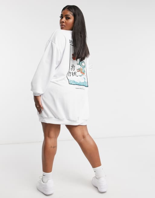 Hoodie dress white hot sale