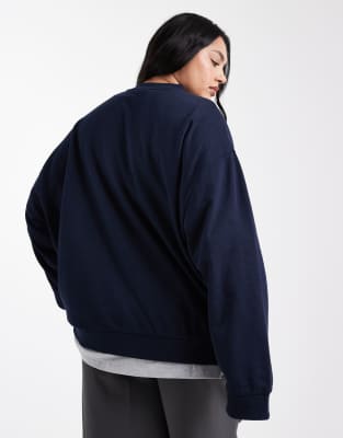Asos Curve Asos Design Curve Oversized Sweatshirt With La Graphic In Multi