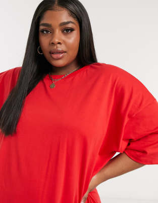 long red t shirt dress