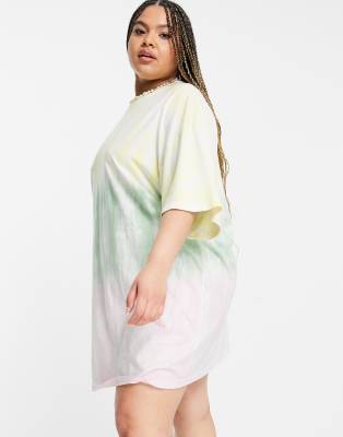 pastel tie dye shirt dress