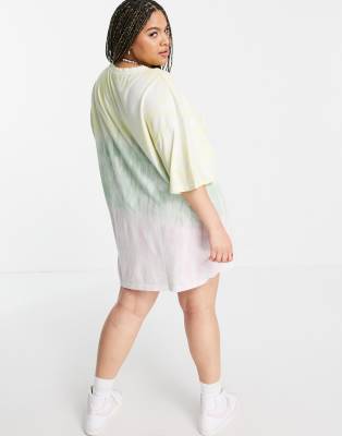 pastel tie dye shirt dress