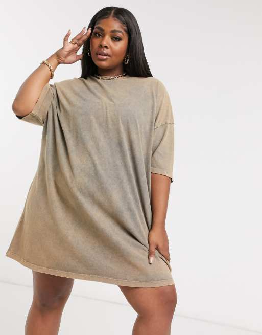 Oversized plus size hot sale t shirt dress