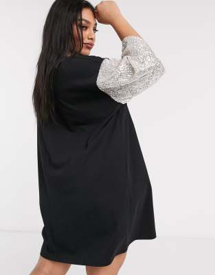 oversized sequin shirt dress plus size