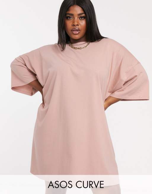 ASOS DESIGN Curve oversized t shirt dress