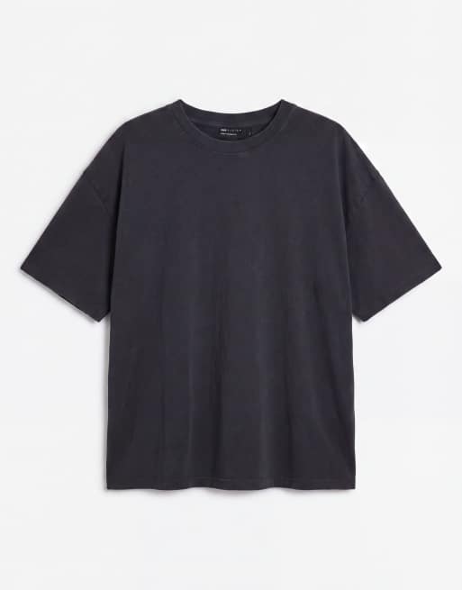 ASOS DESIGN Curve oversized t-shirt i tvättad kolgrå, 5 av 8