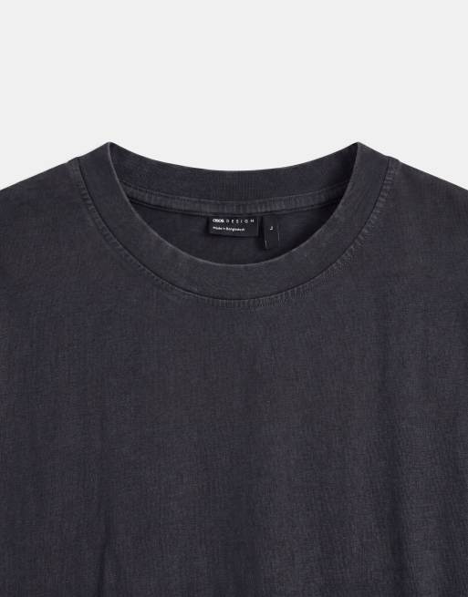 ASOS DESIGN Curve oversized t-shirt in washed charcoal, 7 of 8