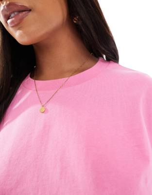 Asos Curve Asos Design Curve Oversized T-shirt In Pink