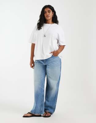 Asos Curve Asos Design Curve Oversized T-shirt In Multi