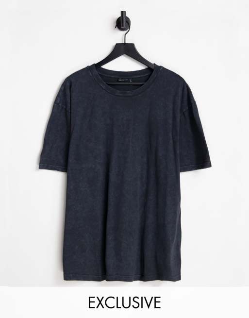 ASOS DESIGN Curve - Oversized T-shirt in zwart met wassing