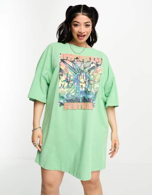 Oversized festival best sale t shirt dress