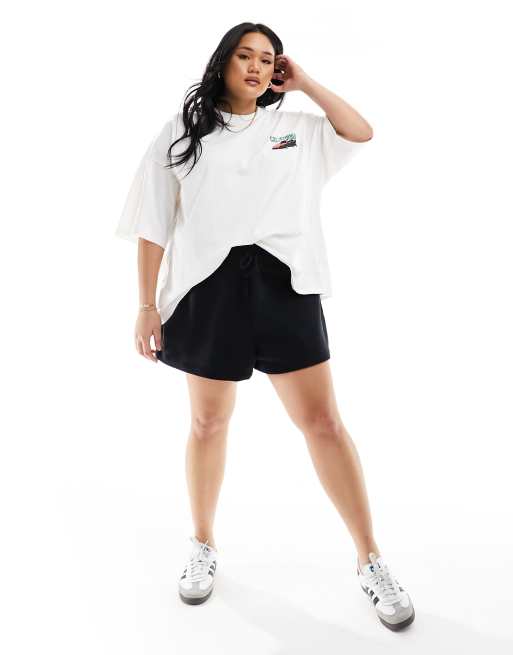 ASOS DESIGN Curve oversized t-shirt with california car graphic in off white, 3 of 4