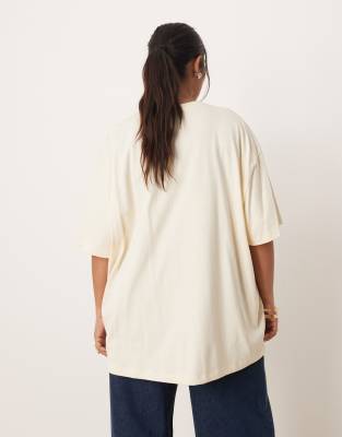 Asos Curve Asos Design Curve Oversized T-shirt With Farmers Tomato Graphic In Pink