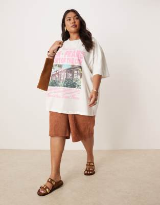 Asos Curve Asos Design Curve Oversized T-shirt With San Francisco Graphic