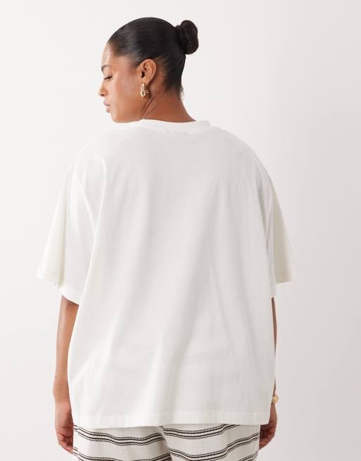 ASOS DESIGN Curve oversized t-shirt with vintage Florida Orlando graphic in cream, 4 of 4