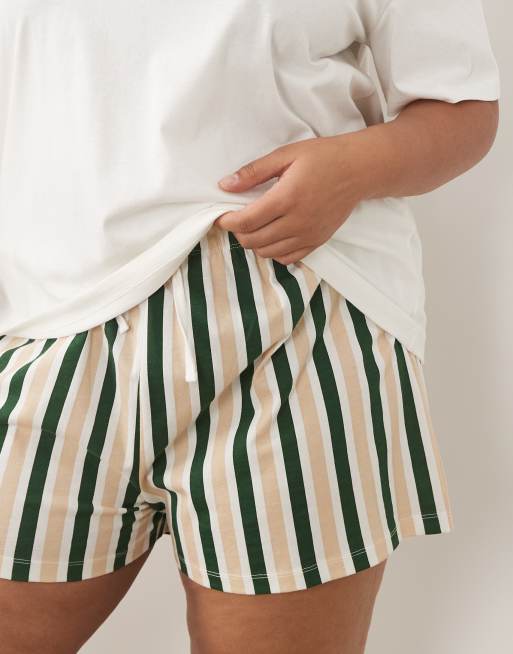 ASOS DESIGN Curve oversized tee and shorts pyjama set in pumpkin spice print, 4 of 4
