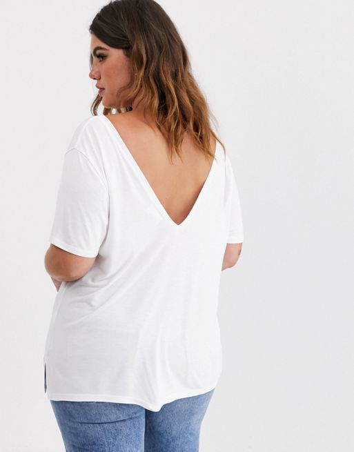 ASOS DESIGN Curve oversized T-shirt in white