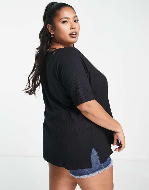 ASOS Design Curve Ultimate Oversized T-Shirt in Black