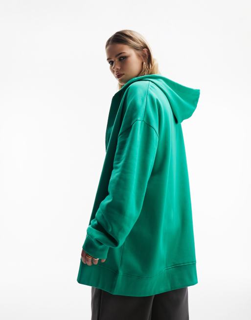 ASOS Design Curve Oversized Zip Through Hoodie