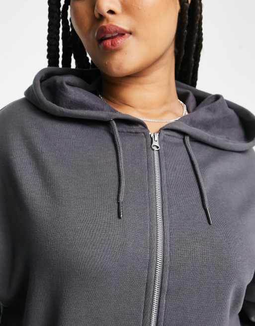 Charcoal Grey Zip Hoodie