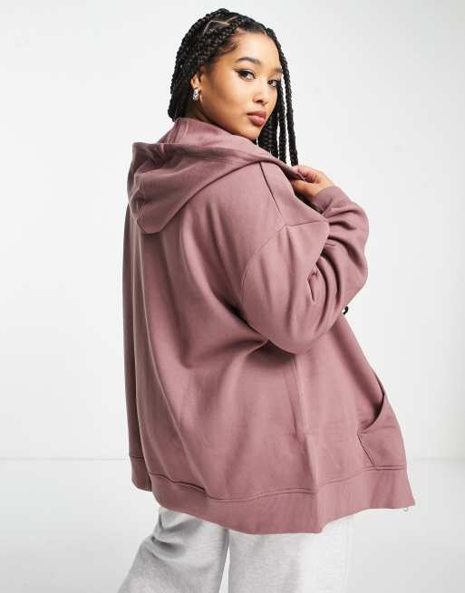 ASOS Design Curve Oversized Zip Through Hoodie