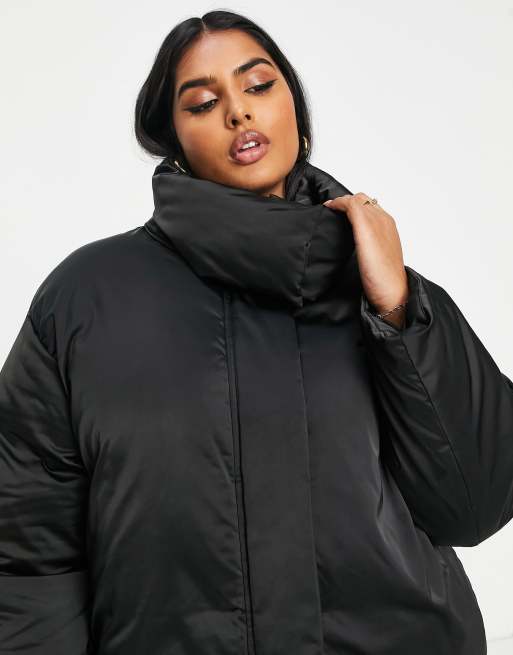 ASOS DESIGN utility jacket with funnel neck in black