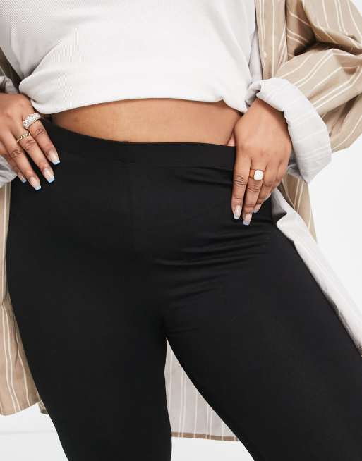 ASOS DESIGN Curve - Pakke med 2 par sorte leggings, 3 af 4