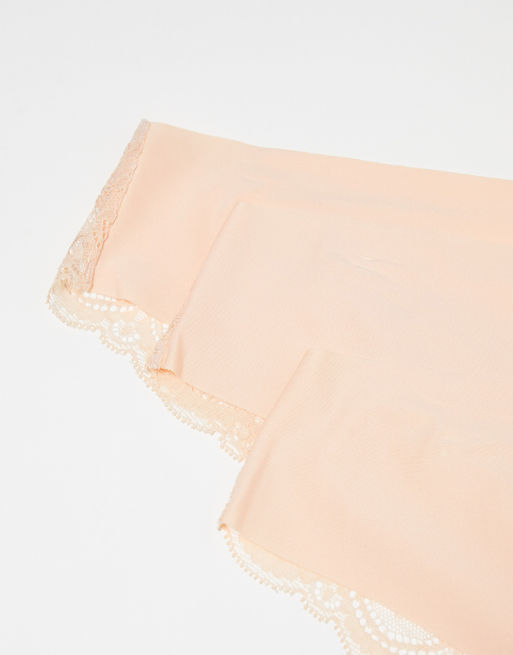 ASOS DESIGN Curve - Pakke med 3 beige blonde-G-strenge uden synlige kanter, 3 af 4