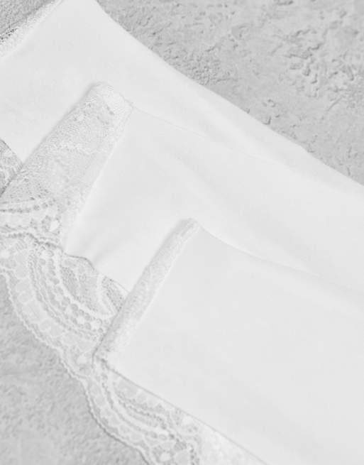 ASOS DESIGN Curve - Pakke med 3 hvide blonde-G-strenge uden synlige kanter, 4 af 4