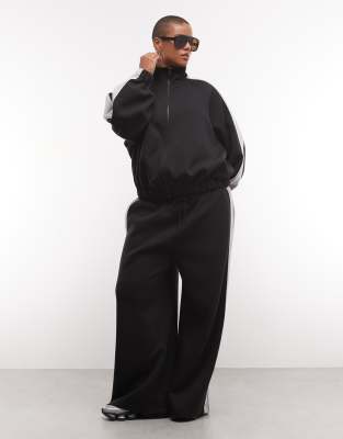 Asos Curve Asos Design Curve Paneled Sweatpants In Black