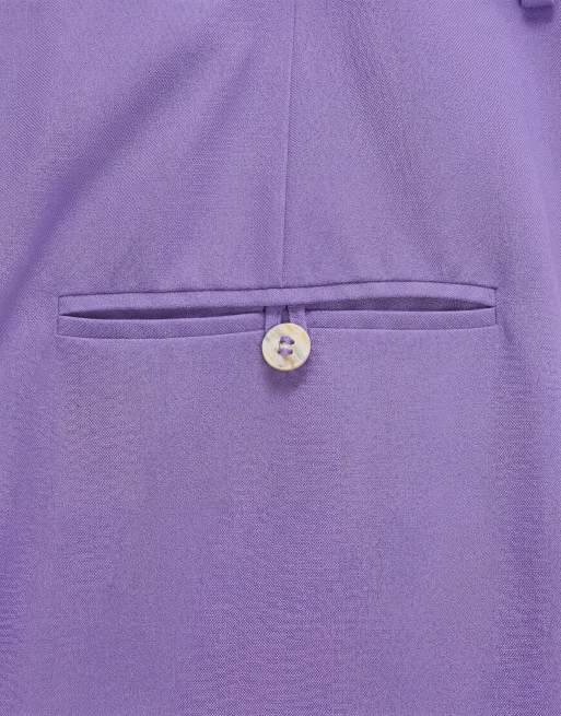 ASOS DESIGN Curve - Pantalon ajusté coupe baggy fuselée - Violet, 8 de 8