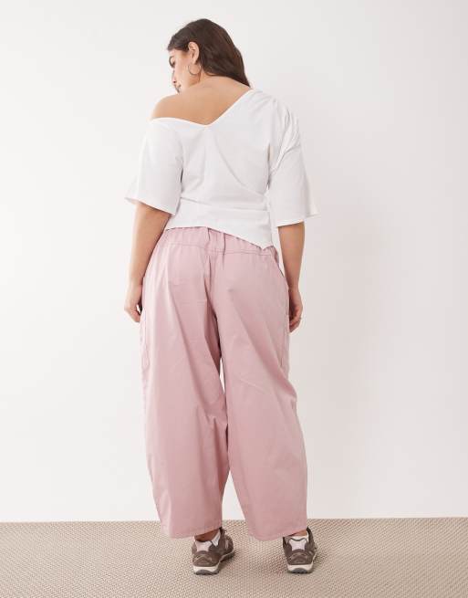 ASOS DESIGN Curve - Pantalon bouffant à enfiler - Rose, 5 de 5