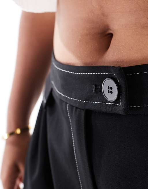 ASOS DESIGN Curve Pantalon de tailleur ample à coutures