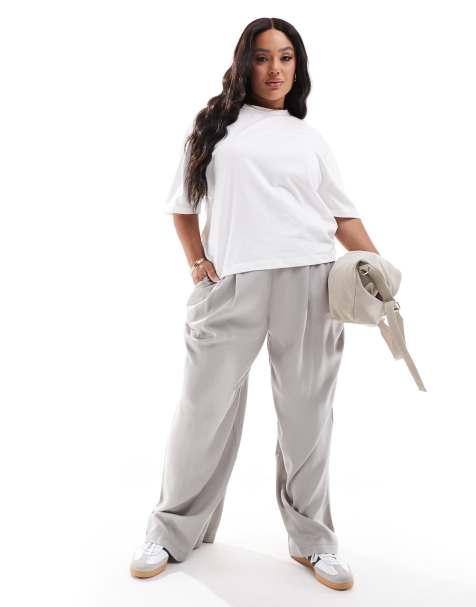 ASOS DESIGN Curve - Pantalon large - Gris - view 1