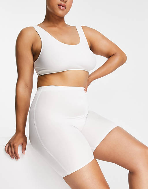 Asos Donna Abbigliamento Intimo Intimo modellante Pantaloncini contenitivi bianchi ASOS DESIGN Curve 