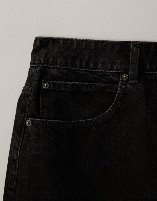 ASOS DESIGN Curve - Pantaloncini dad fit in denim nero slavato, 6 di 7