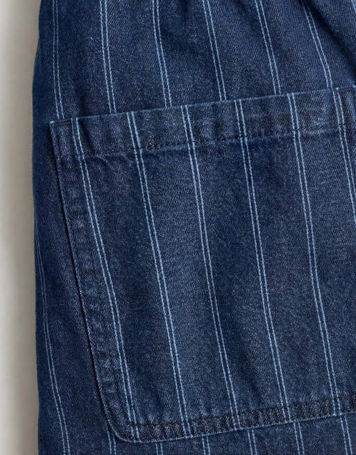 ASOS DESIGN Curve - Pantaloncini di jeans a righe, 8 di 8