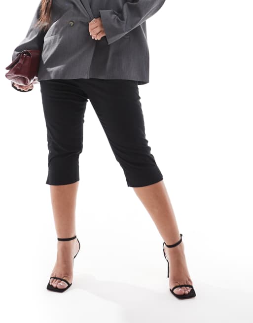 ASOS DESIGN Curve - Pantaloni capri neri , 2 di 5
