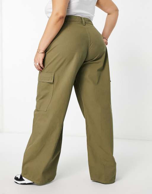 ASOS DESIGN Curve Pantaloni cargo verde oliva oversize ASOS