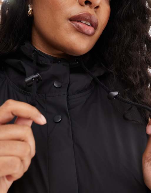 ASOS DESIGN Curve - Parka imperméable caoutchoutée - Noir, 2 de 4