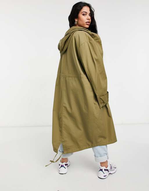 ASOS DESIGN Curve - Parka longue - Kaki, 2 de 4