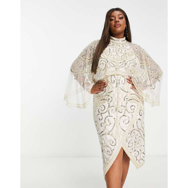 White and gold sales outfits plus size