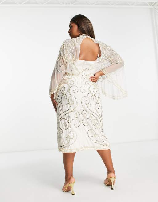 Asos plus size sale white dress