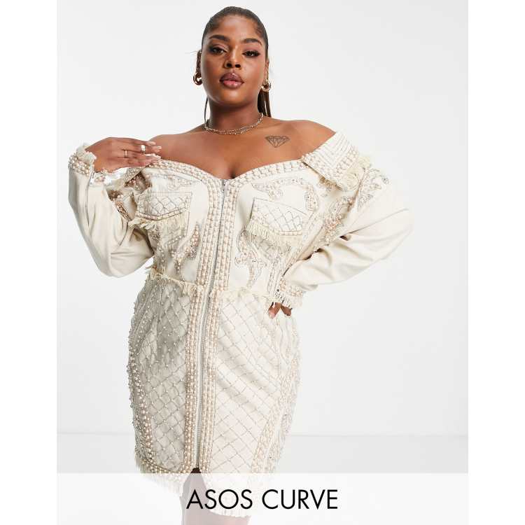 Asos curve denim dress best sale