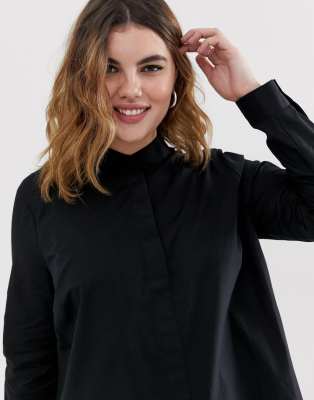 asos design peplum mini shirt dress