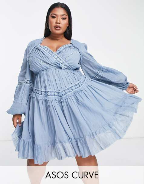 Sexy Plus Size Fashion Model Blue Foto stock 1801225735