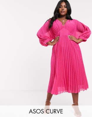 pink batwing dress