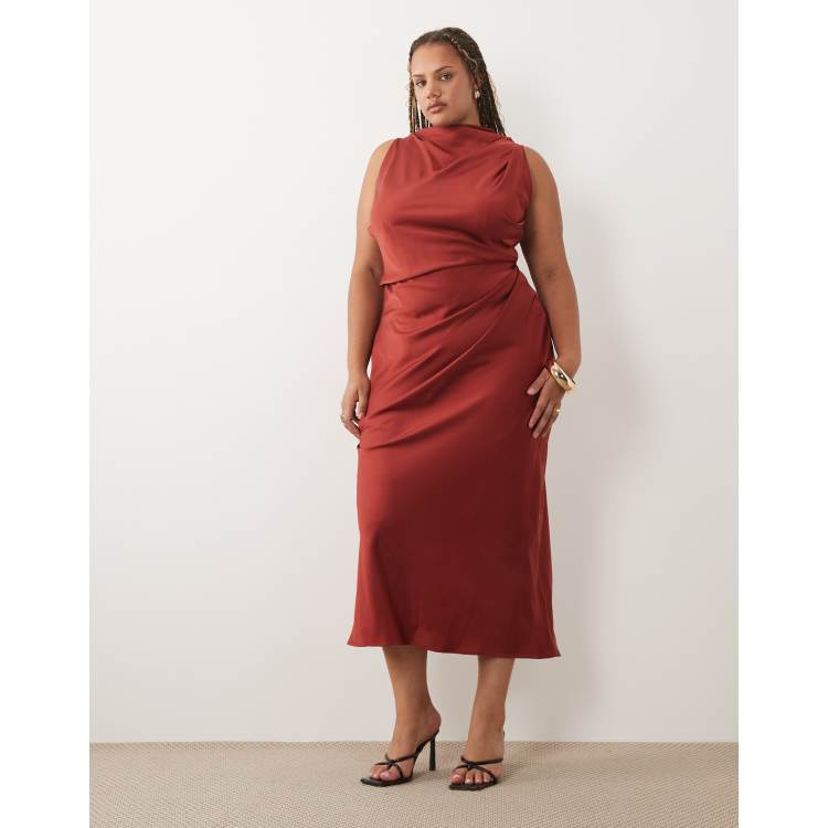 high clothing pleated dress SOLY HUX Women's Maxi Elegant Mock Neck Sleeveless Asymmetrical Cocktail Dresses Plain Royal Blue Small at Amazon Women's store Belted Stretch AOMEI Women's Metallic Collar Button